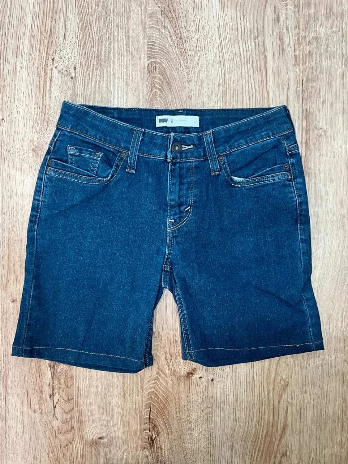 Short Levi's 4 - W27 femme 99% Coton Bleu foncé Slv007 – photo 2